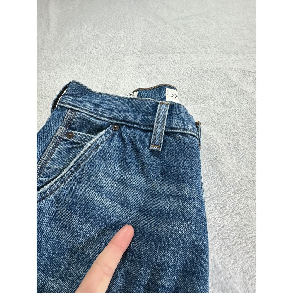 Denim Forum Carpenter Jeans Womens 25 Blue Lo-Rise Loose Double Knee Utility - Picture 5 of 8